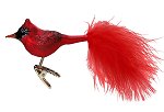 Crimson Cardinal<br>Clip-on Bird Ornament